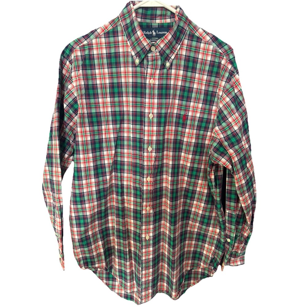 Polo Ralph Lauren Men's Long Sleeve Shirt Plaid 16 32/33
